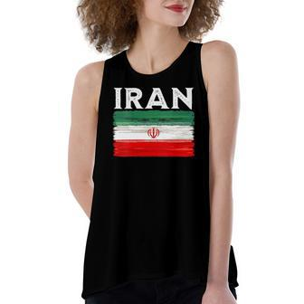Iran Flag Vintage Iran Flag Women's Loose Tank Top | Mazezy