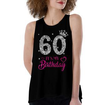 Its My 60Th Birthday 60 Years Old 1962 Birthday Women's Loose Fit Open Back Split Tank Top - Seseable
