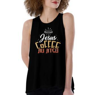 Jiu Jitsu Outfit For A Jesus And Coffee Lover Women's Loose Tank Top | Mazezy