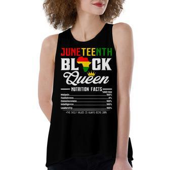 Junenth Black Queen Nutritional Facts 4Th Of July Women's Loose Tank Top | Mazezy