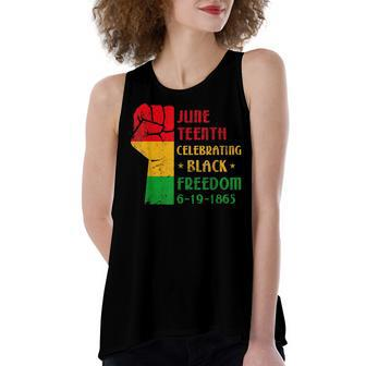 Junenth Celebrate Black Freedom 1865 June 19Th Women's Loose Tank Top | Mazezy