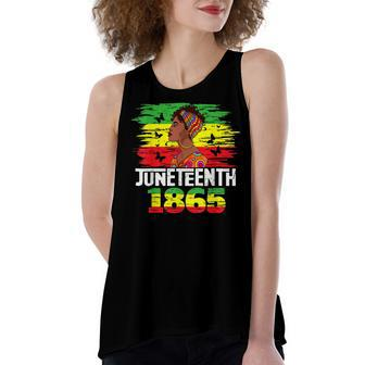 Juneteenth 1865 Independence Day Black Pride Black Women's Loose Tank Top | Mazezy
