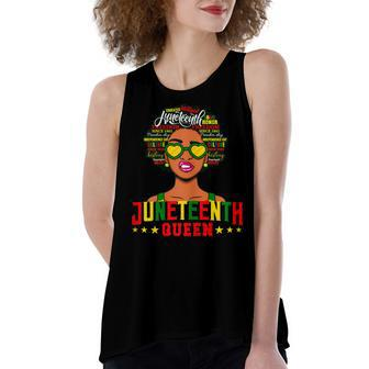 Juneteenth Natural Afro Queen Women's Loose Tank Top | Mazezy
