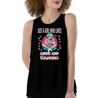 Just A Girl Who Likes Anime And Gaming Gamer Women's Loose Tank Top | Mazezy