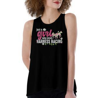 Just A Girl Who Loves Harness Racing Harness Racer Women's Loose Tank Top | Mazezy