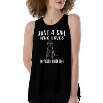 Im Just A Girl Who Loves Portuguese Water Dogs Lover Women's Loose Tank Top | Mazezy