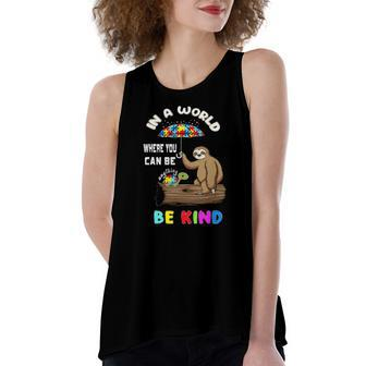 Be Kind Anti Bullying Unity Day Kindness Autism Teacher Women's Loose Tank Top | Mazezy