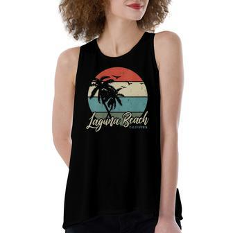 Laguna Beach California Palm Tree Women's Loose Tank Top | Mazezy