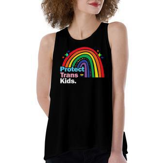 Lgbt Support Protect Trans Kid Pride Lgbt Rainbow Women's Loose Tank Top | Mazezy