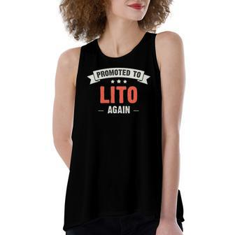 Lito New Grandma Promoted To Lito Again Women's Loose Tank Top | Mazezy