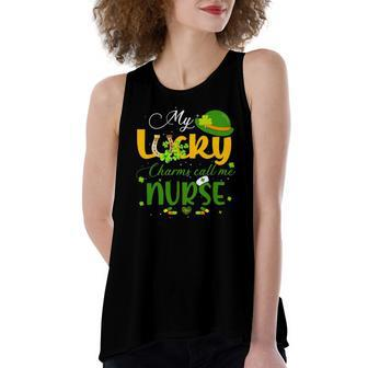 My Lucky Charms Call Me Nurse Happy Patricks Day Lucky Mama Women's Loose Tank Top | Mazezy