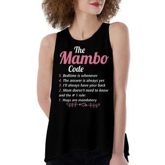 Mambo Grandma Gift The Mambo Code Women's Loose Fit Open Back Split Tank Top - Seseable