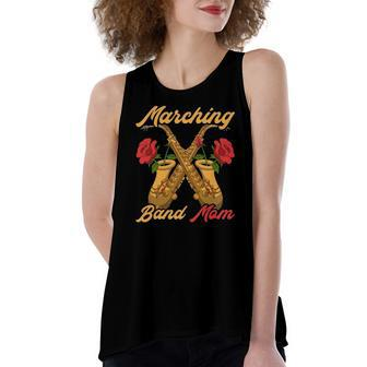 Marching Band Mom Saxophonist Jazz Music Saxophone Women's Loose Tank Top | Mazezy