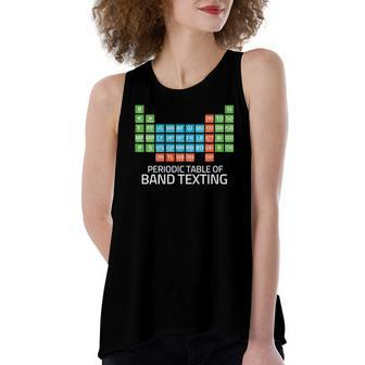 Marching Band Periodic Table Of Band Texting Elements Women's Loose Tank Top | Mazezy
