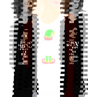 Matching Christmas S For Family Big Sister Elf Women's Loose Fit Open Back Split Tank Top - Monsterry