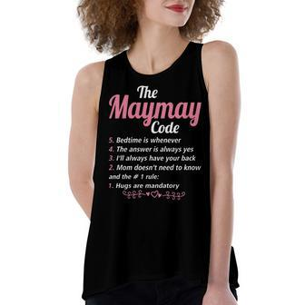 Maymay Grandma Gift The Maymay Code Women's Loose Fit Open Back Split Tank Top - Seseable