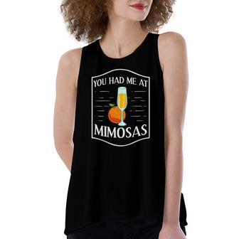Mimosa Drink Recipe Bar Glass Women's Loose Tank Top | Mazezy