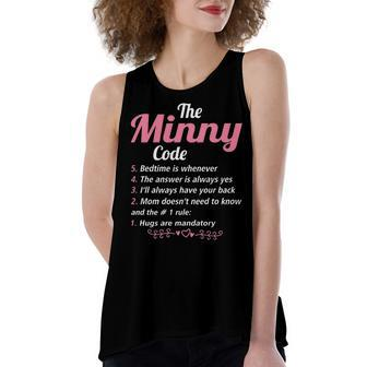Minny Grandma Gift The Minny Code Women's Loose Fit Open Back Split Tank Top - Seseable