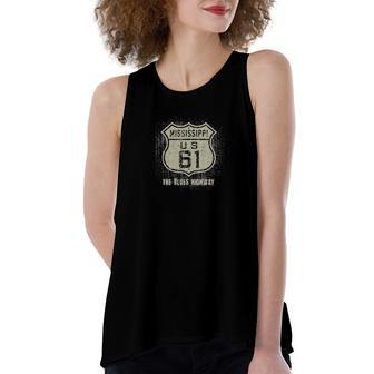 Mississippi Us 61 The Blues Highway Vintage Women's Loose Tank Top | Mazezy