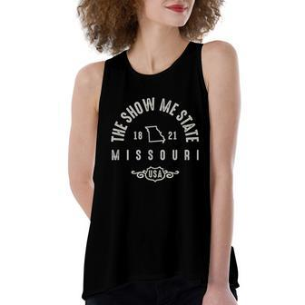 Missouri The Show Me State Vintage Women's Loose Fit Open Back Split Tank Top - Monsterry DE