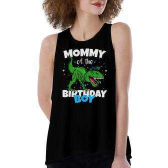 Mommy Of The Birthday Boy Dinosaurrex Anniversary Women's Loose Tank Top | Mazezy