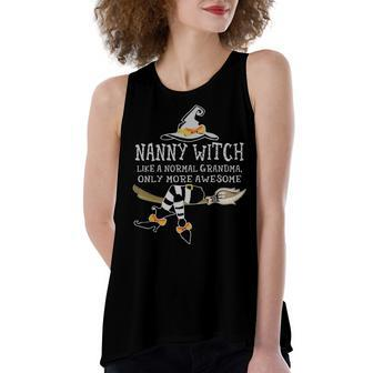 Nanny Witch Grandma Gift Nanny Witch Only More Awesome Women's Loose Fit Open Back Split Tank Top - Seseable