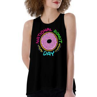 National Donut Day Cool Sweet Tooth Party Mother Women's Loose Tank Top