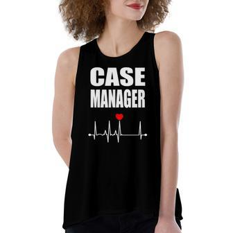 Nurse Case Manager Heartbeat Women's Loose Tank Top | Mazezy