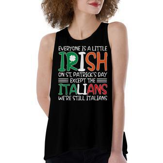 Patricks St Pattys Day Sarcastic Italian Irish Mens Kids Women's Loose Fit Open Back Split Tank Top - Seseable