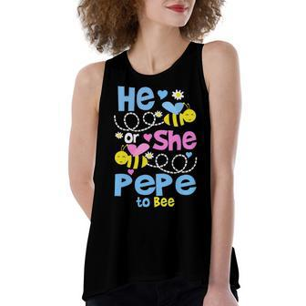 Pepe Grandpa Gift He Or She Pepe To Bee Women's Loose Fit Open Back Split Tank Top - Seseable