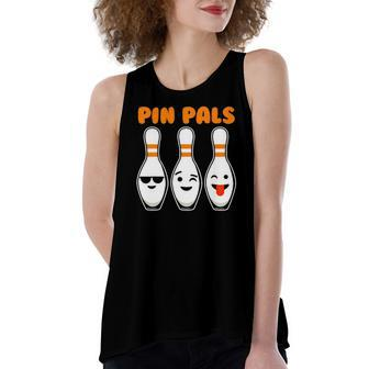 Pin Pals Cute Bowling Women's Loose Tank Top | Mazezy
