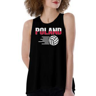 Poland Volleyball Lovers Jersey Polish Flag Sport Fans Women's Loose Tank Top | Mazezy