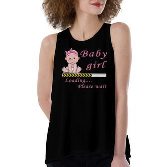 Pregnant Expecting Baby Girlpregnancy Mom Tee Women's Loose Tank Top | Mazezy