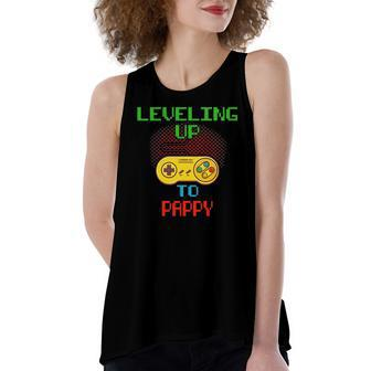 Promoted To Pappy Unlocked Gamer Leveling Up Women's Loose Tank Top | Mazezy