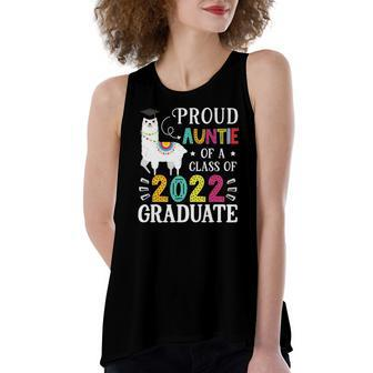 Proud Auntie Of A 2022 Graduate Llama Aunt Women's Loose Tank Top | Mazezy