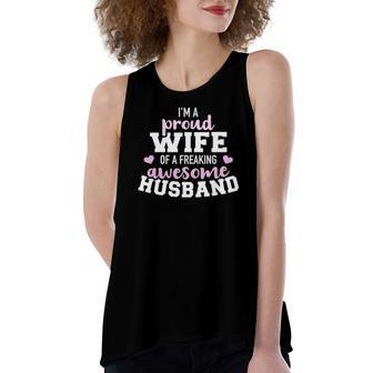 Proud Wife Husband Married Couple Women's Loose Tank Top | Mazezy