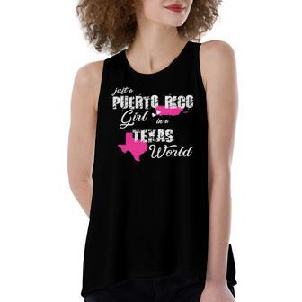 Puerto Rico S Just A Puerto Rico Girl In A Texas Women's Loose Tank Top | Mazezy