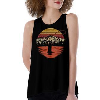 Reel Girl Fish V2 Women's Loose Fit Open Back Split Tank Top | Favorety