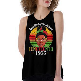 Remembering My Ancestors Juneteenth 1865 Independence Day Women's Loose Tank Top | Mazezy