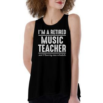 Retired Music Teacher Schedule 1 Music Teacher Women's Loose Tank Top | Mazezy