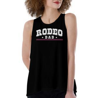 Rodeo Dad Cowboy Wild West Horseman Ranch Boots Saddle Women's Loose Tank Top | Mazezy