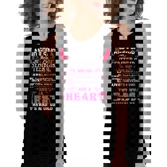 September Girl And God Said Let There Be September Girl Women's Loose Fit Open Back Split Tank Top | Seseable CA