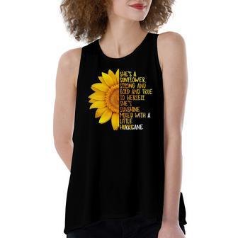 Shes A Sunflower Strong And Bold And True To Herself Women's Loose Tank Top | Mazezy