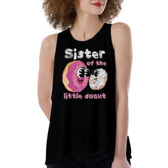 Sister Donut Pregnancy Announcement Girls Women's Loose Tank Top | Mazezy