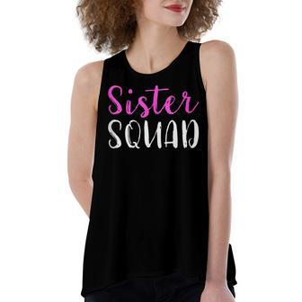 Sister Squad Sister Birthday Gift Women's Loose Fit Open Back Split Tank Top - Seseable