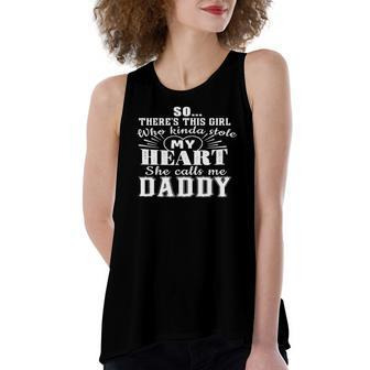 So Theres This Girl Who Kinda Stole My Heart She Women's Loose Tank Top | Mazezy