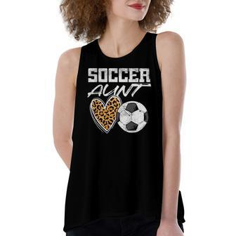 Soccer Aunt Proud Aunty Cheerleader Aunt Women's Loose Tank Top | Mazezy