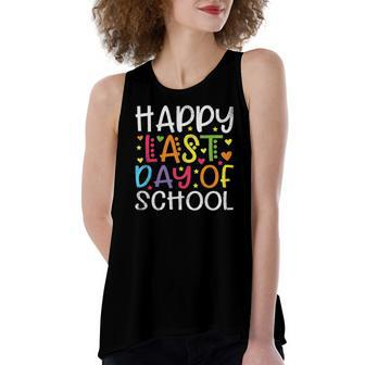 Stars Happy Last Day Of School Cute Graduation Teacher Women's Loose Tank Top | Mazezy