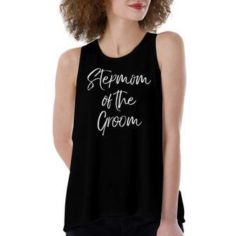 Stepmom Of The Groom Cute Wedding Party Women's Loose Tank Top | Mazezy