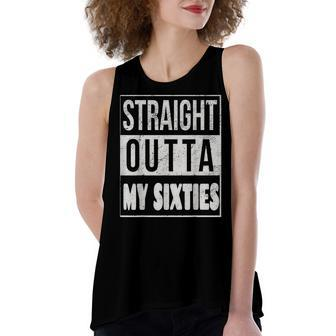 Straight Outta My Sixties Milestone 70Th Birthday Party Gift V2 Women's Loose Fit Open Back Split Tank Top - Seseable